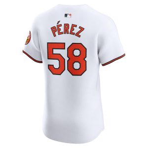 Men’s Baltimore Orioles Cionel Perez Nike White Home Elite Player Jersey