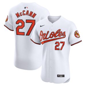 Men’s Baltimore Orioles James McCann Nike White Home Elite Player Jersey