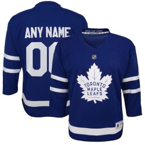 Youth Toronto Maple Leafs Blue Home Replica Custom Jersey