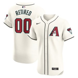 Men’s Arizona Diamondbacks Nike White Home Elite Pick-A-Player Retired Roster Patch Jersey