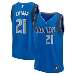 Men’s Dallas Mavericks Daniel Gafford Fanatics Branded Blue Fast Break Player Jersey – Icon Edition