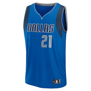 Men’s Dallas Mavericks Daniel Gafford Fanatics Branded Blue Fast Break Player Jersey – Icon Edition