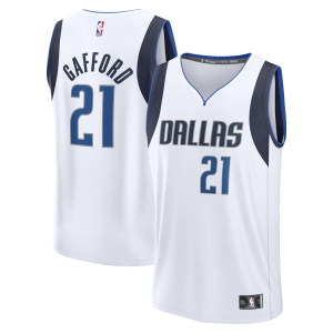 Men’s Dallas Mavericks Daniel Gafford Fanatics Branded White Fast Break Player Jersey – Association Edition