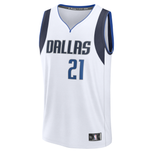 Men’s Dallas Mavericks Daniel Gafford Fanatics Branded White Fast Break Player Jersey – Association Edition