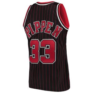 Men’s Chicago Bulls Scottie Pippen Mitchell & Ness Black 1995/96 Hardwood Classics Authentic Jersey