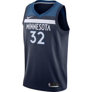 Men’s Minnesota Timberwolves Karl-Anthony Towns Nike Navy Swingman Jersey – Icon Edition