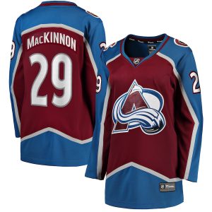 Women’s Colorado Avalanche Nathan MacKinnon Fanatics Branded Maroon Home Breakaway Player Jersey