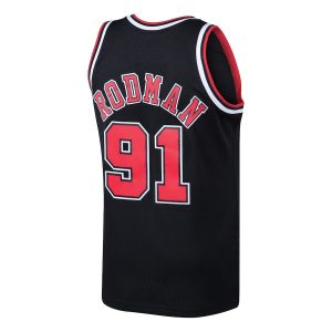 Men’s Chicago Bulls Dennis Rodman Mitchell & Ness Black 1997/98 Hardwood Classics Swingman Jersey