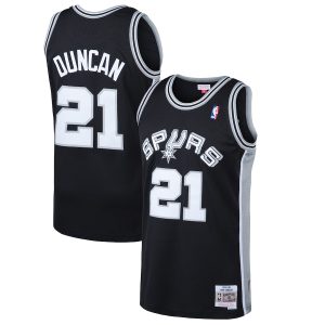 Men’s San Antonio Spurs Tim Duncan Mitchell & Ness Black 1998/99 Hardwood Classics Swingman Jersey