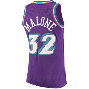 Men’s Utah Jazz Karl Malone Mitchell & Ness Purple 1996/97 Hardwood Classics Swingman Jersey