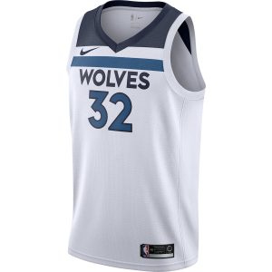 Men’s Minnesota Timberwolves Karl-Anthony Towns Nike White Swingman Jersey – Association Edition