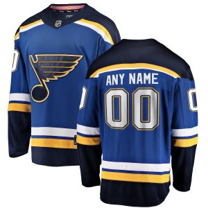 Men’s St. Louis Blues Fanatics Branded Blue Home Breakaway Custom Jersey