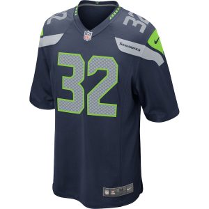 Men’s Seattle Seahawks Chris Carson Nike Navy Game Player Jersey