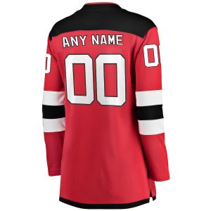 Women’s New Jersey Devils Fanatics Branded Red Home Breakaway Custom Jersey