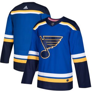 Men’s St. Louis Blues adidas Blue Home Authentic Blank Jersey