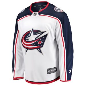 Men’s Columbus Blue Jackets Fanatics Branded White Breakaway Away Jersey