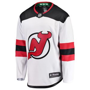 Men’s New Jersey Devils Fanatics Branded White Breakaway Away Jersey