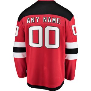 Youth New Jersey Devils Fanatics Branded Red Home Breakaway Custom Jersey