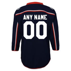 Preschool Columbus Blue Jackets Navy Home Replica Custom Jersey