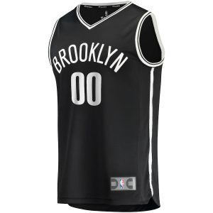 Men’s Brooklyn Nets Fanatics Branded Black Fast Break Custom Replica Jersey – Icon Edition