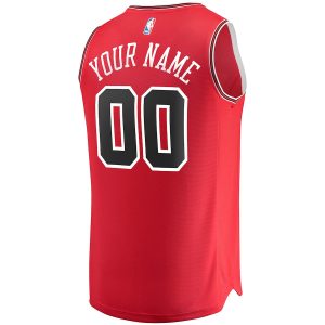 Men’s Chicago Bulls Fanatics Branded Red Fast Break Custom Replica Jersey – Icon Edition