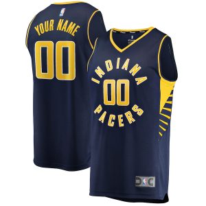 Men’s Indiana Pacers Fanatics Branded Navy Fast Break Custom Replica Jersey – Icon Edition