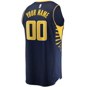 Men’s Indiana Pacers Fanatics Branded Navy Fast Break Custom Replica Jersey – Icon Edition