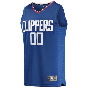 Men’s LA Clippers Fanatics Branded Royal Fast Break Custom Replica Jersey – Icon Edition