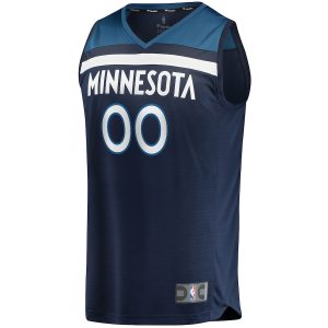 Men’s Minnesota Timberwolves Fanatics Branded Navy Fast Break Custom Replica Jersey – Icon Edition