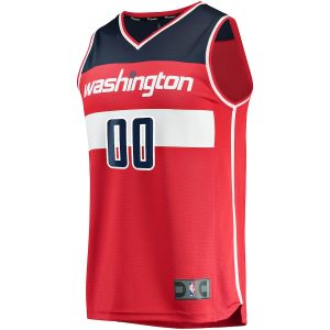 Men’s Washington Wizards Fanatics Branded Red Fast Break Custom Replica Jersey – Icon Edition