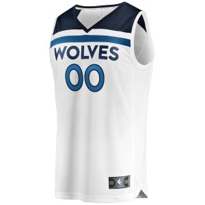 Men’s Minnesota Timberwolves Fanatics Branded White Fast Break Custom Replica Jersey – Association Edition