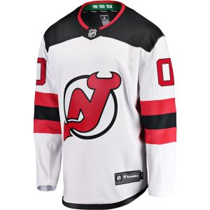 Men’s New Jersey Devils Fanatics Branded White Away Breakaway Custom Jersey