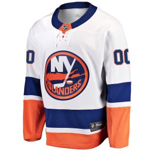 Men’s New York Islanders Fanatics Branded White Away Breakaway Custom Jersey