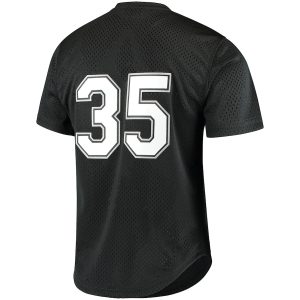 Men’s Chicago White Sox Frank Thomas Mitchell & Ness Black Cooperstown Mesh Batting Practice Jersey