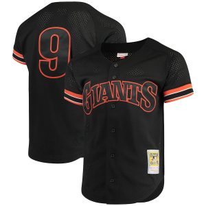 Men’s San Francisco Giants Matt Williams Mitchell & Ness Black Cooperstown Collection Mesh Batting Practice Button-Up Jersey