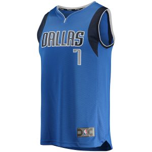 Men’s Dallas Mavericks Dwight Powell Fanatics Branded Blue Fast Break Replica Team Color Player Jersey – Icon Edition