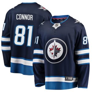 Men’s Winnipeg Jets Kyle Connor Fanatics Branded Navy Breakaway Replica Jersey