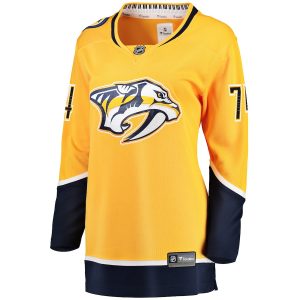 Women’s Nashville Predators Juuse Saros Fanatics Branded Gold Breakaway Player Jersey