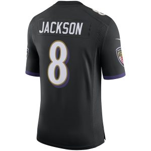 Men’s Baltimore Ravens Lamar Jackson Nike Black Speed Machine Limited Jersey