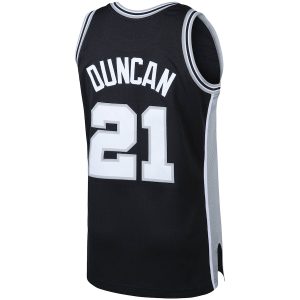 Men’s San Antonio Spurs Tim Duncan Mitchell & Ness Black 1998/99 Big & Tall Hardwood Classics Swingman Jersey