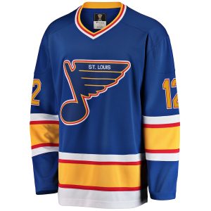 Men’s St. Louis Blues Adam Oates Fanatics Branded Blue Premier Breakaway Retired Player Jersey