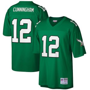 Men’s Philadelphia Eagles Randall Cunningham Mitchell & Ness Kelly Green Big & Tall 1990 Retired Player Replica Jersey