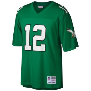 Men’s Philadelphia Eagles Randall Cunningham Mitchell & Ness Kelly Green Big & Tall 1990 Retired Player Replica Jersey