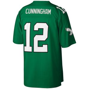 Men’s Philadelphia Eagles Randall Cunningham Mitchell & Ness Kelly Green Big & Tall 1990 Retired Player Replica Jersey