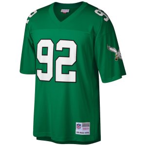 Men’s Philadelphia Eagles Reggie White Mitchell & Ness Kelly Green Big & Tall 1990 Retired Player Replica Jersey