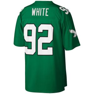 Men’s Philadelphia Eagles Reggie White Mitchell & Ness Kelly Green Big & Tall 1990 Retired Player Replica Jersey