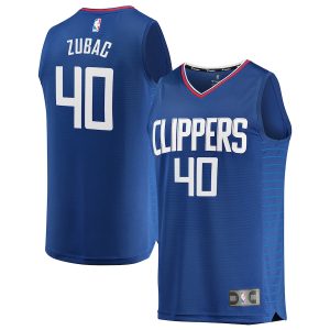 Men’s LA Clippers Ivica Zubac Fanatics Branded Royal Fast Break Replica Jersey – Icon Edition