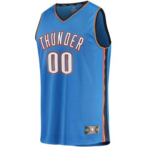 Men’s Oklahoma City Thunder Fanatics Branded Blue Fast Break Custom Replica Jersey – Icon Edition