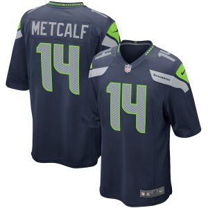 Men’s Seattle Seahawks DK Metcalf Nike College Navy Game Player Jersey