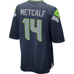 Men’s Seattle Seahawks DK Metcalf Nike College Navy Game Player Jersey